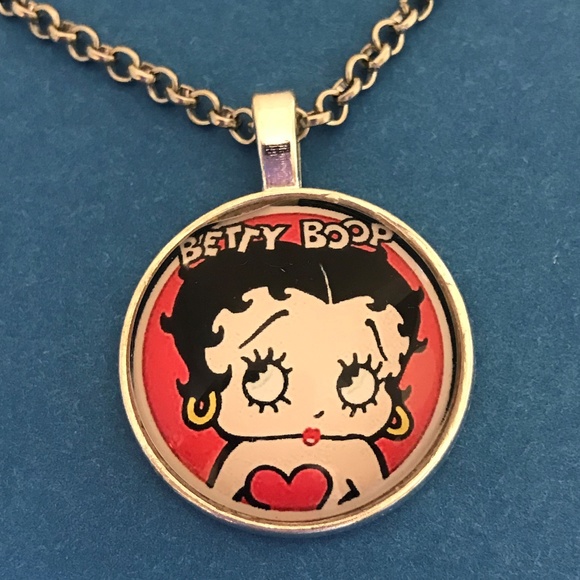 Betty Boop in Red Dress Pendant Necklace - Picture 1 of 5